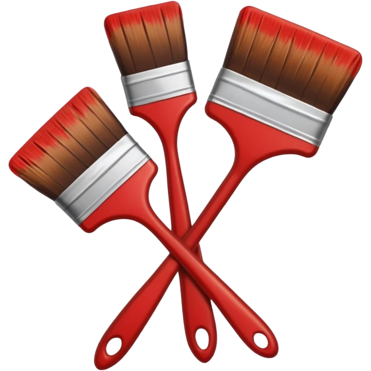 STICKER PINCEAUX ROUGE ET BRUN emoji