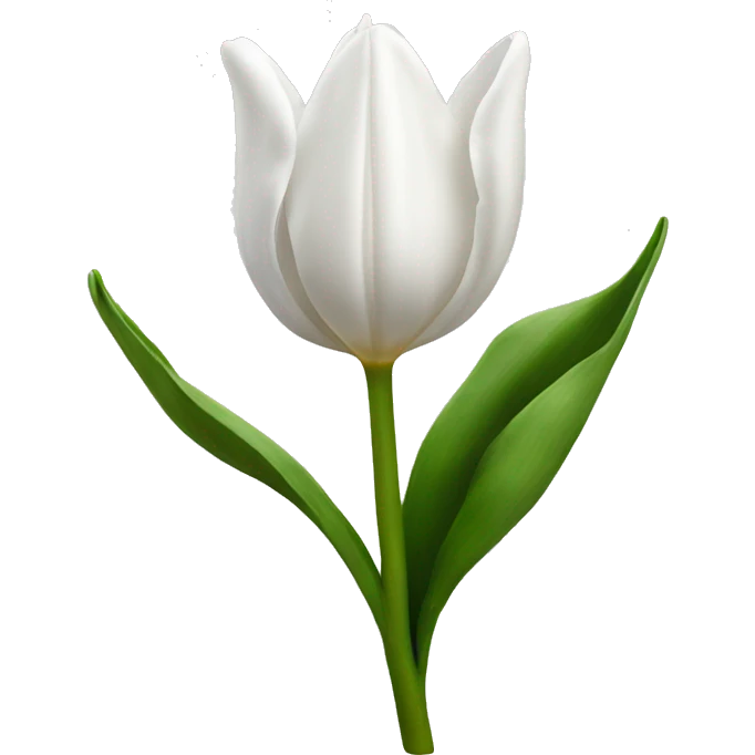 white tulip emoji