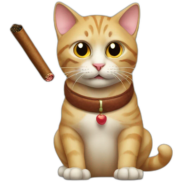 cat with a cigar emoji