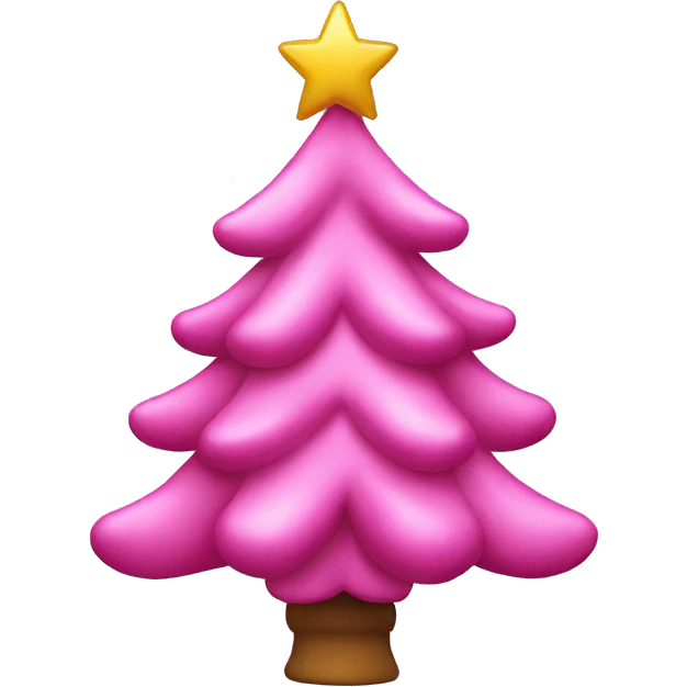 Christmas tree with pink deko emoji