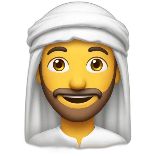 Arabe joyeux  emoji