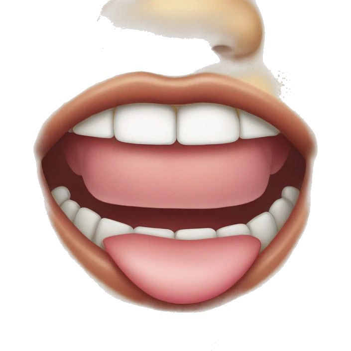 Smiley biting lip emoji