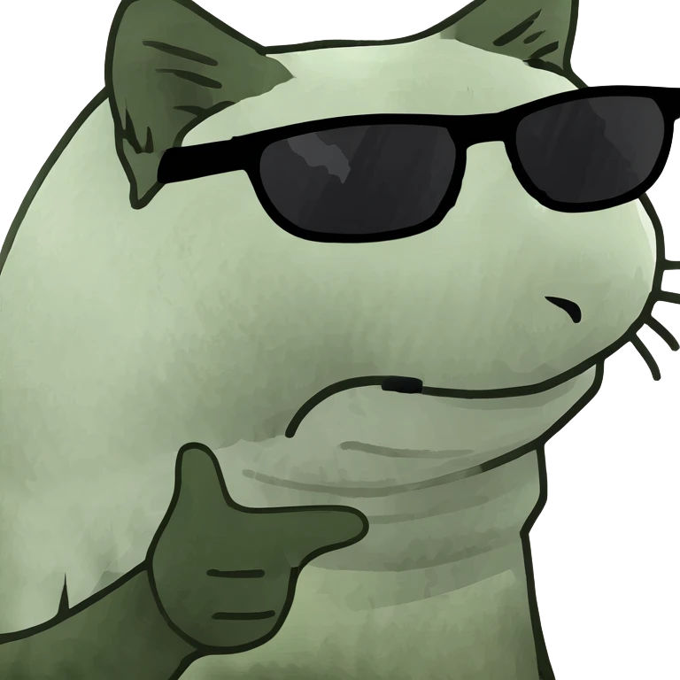 Cat with sunglasses emoji