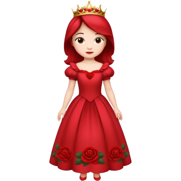 princess in a red rose dress full body emoji