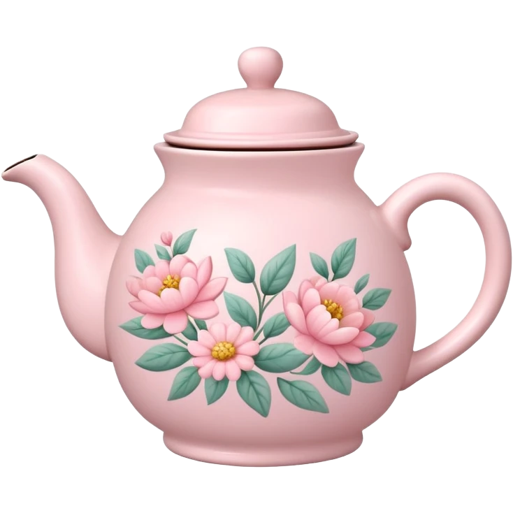 cute pastel pink teapot emoji