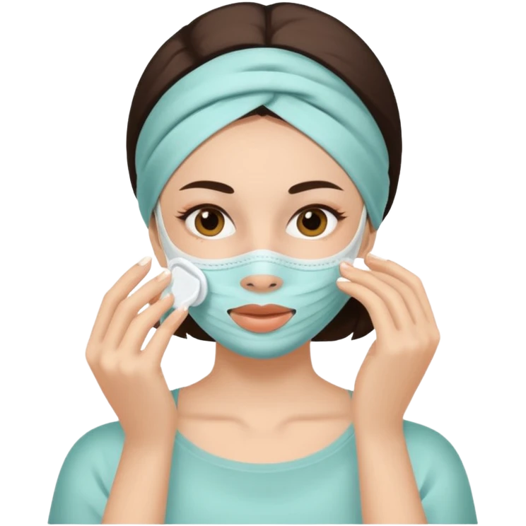 woman doing beauty treatment emoji
