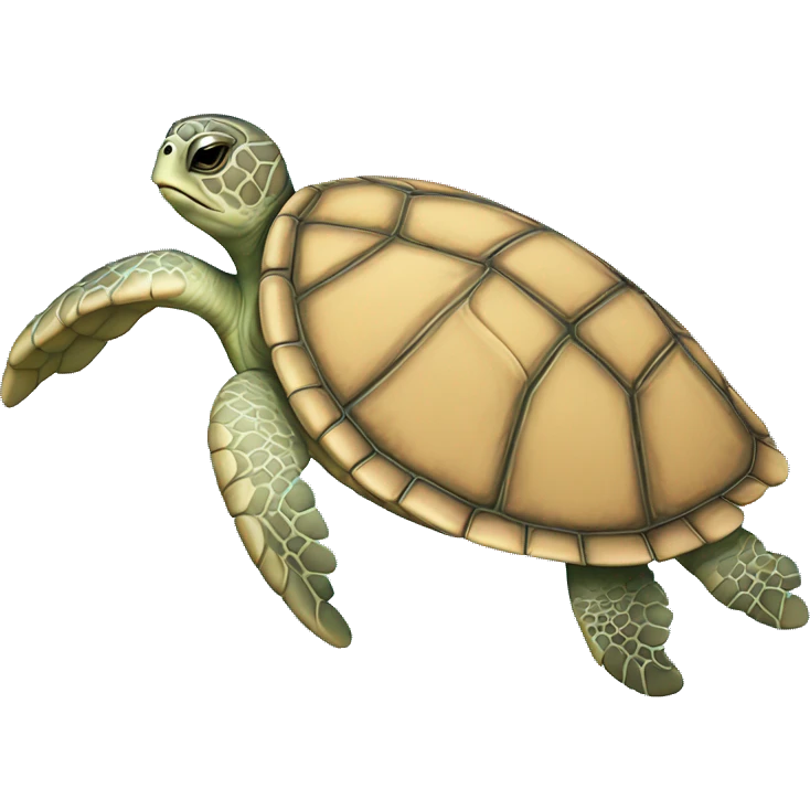 Sea turtle outline cute  emoji