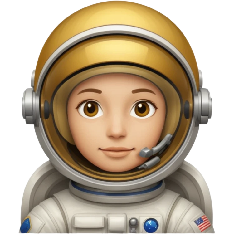 an golden astronaut without helmet emoji