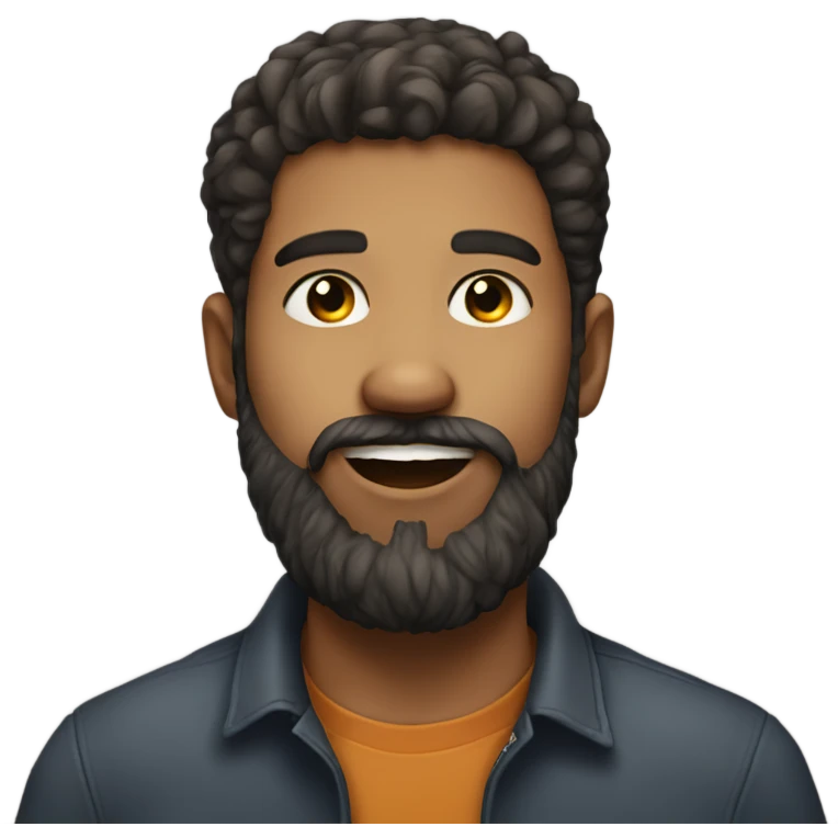 portrait of a bearded boy I want someone who sticks out his tongue emoji
