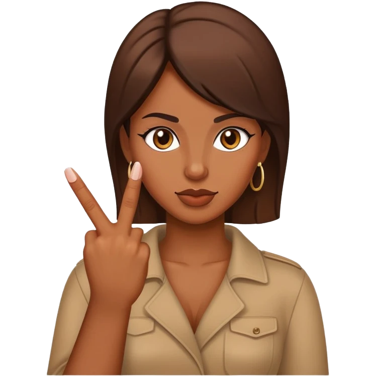 woman sticking out the middle finger emoji
