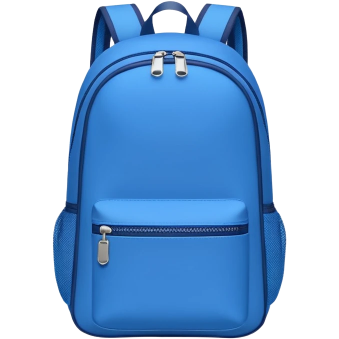 a blue kid Backpack with zip emoji