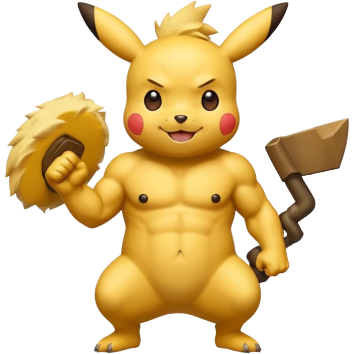 jacked up pikachu emoji