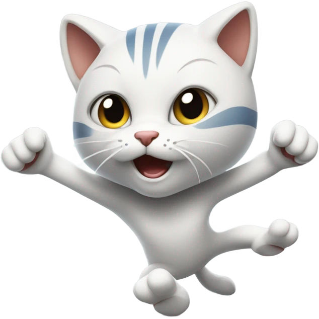 cat dropkicking emoji