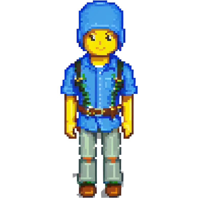 Roblox character, classic avatar style emoji
