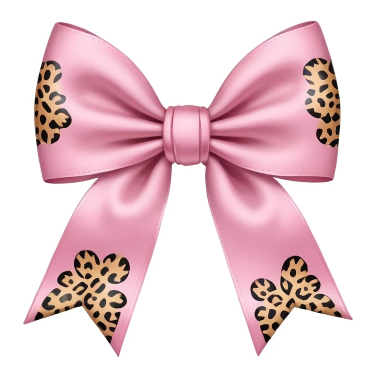 sakura bow with animal print emoji