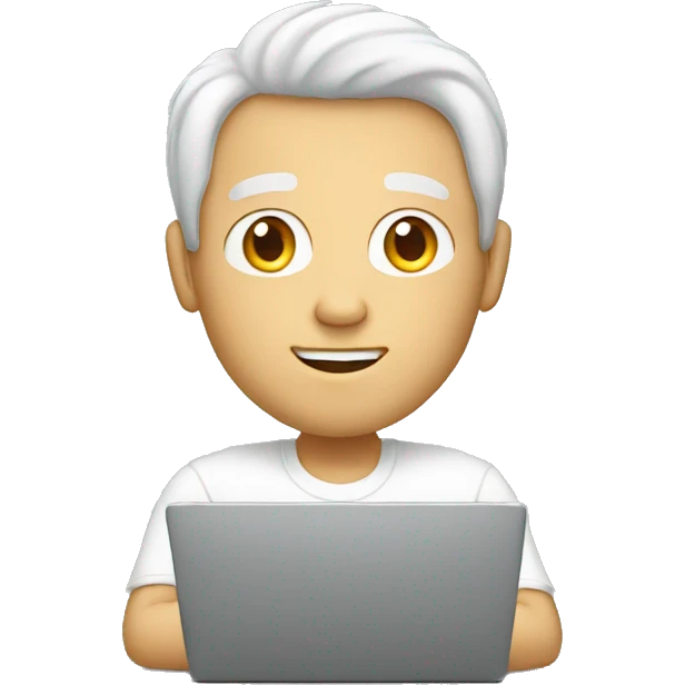 white men with loptop emoji