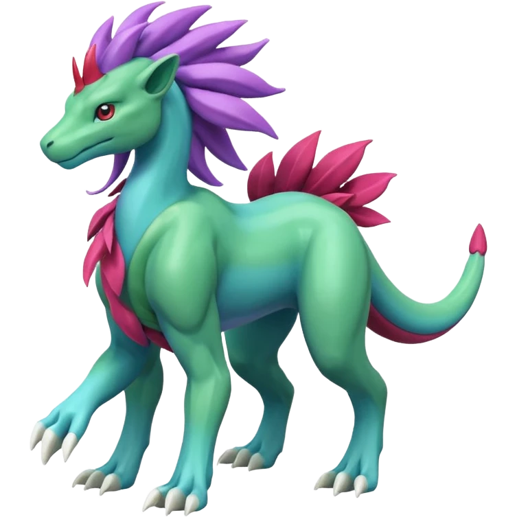 Suicune-Meganium-fusion (full body) emoji