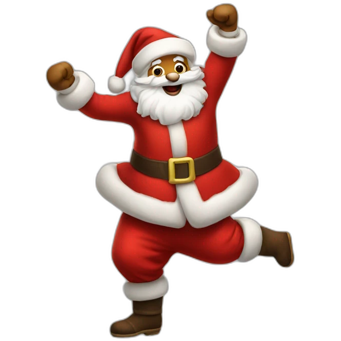 santa claus dancing emoji