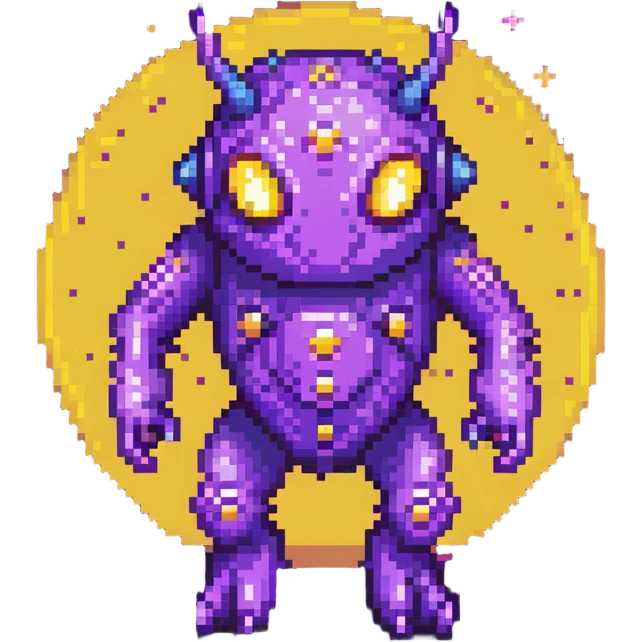 purple space creature with glowing spots emoji