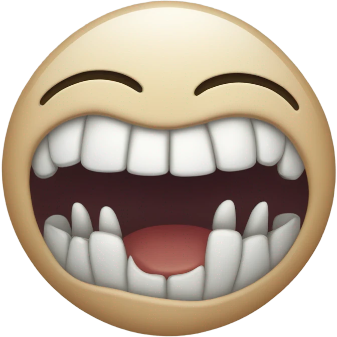 Creepy smile emoji