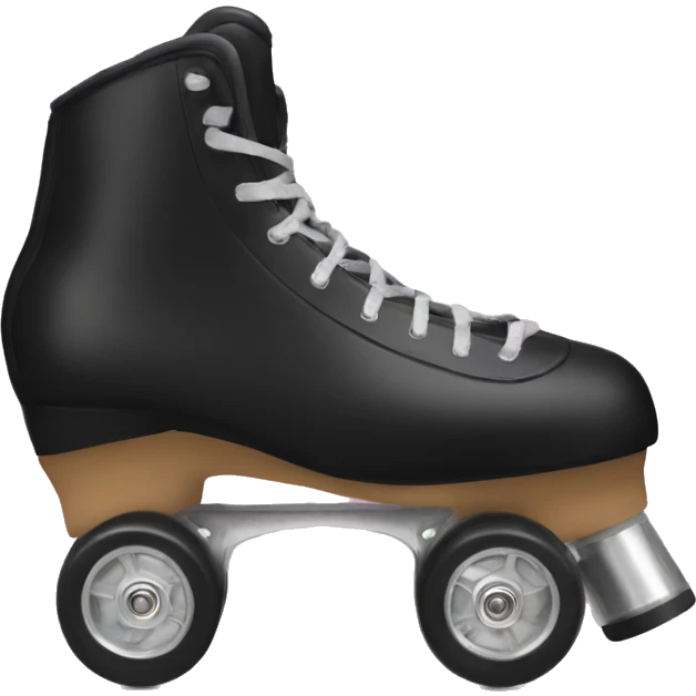 Black quad roller skates  emoji