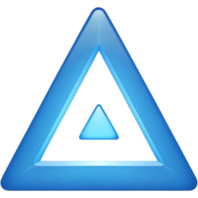 iOS style emoji, minimal summoning symbol, three dots triangle emoji