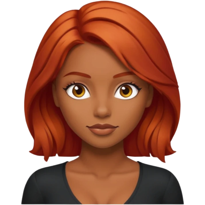 Sexyy red brown skin girl with red hair  emoji
