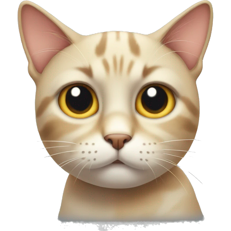 Suspicious cat raising an eyebrow in disbelief emoji