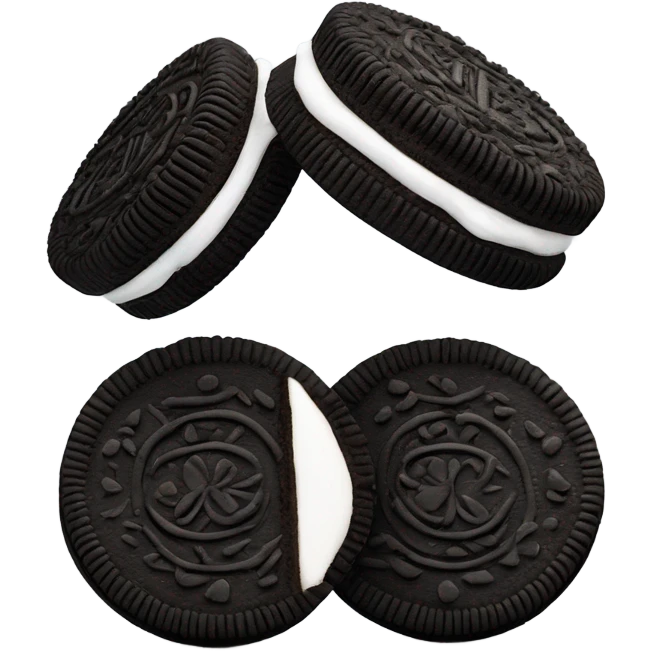 Two Oreo cookies on top of each other emoji