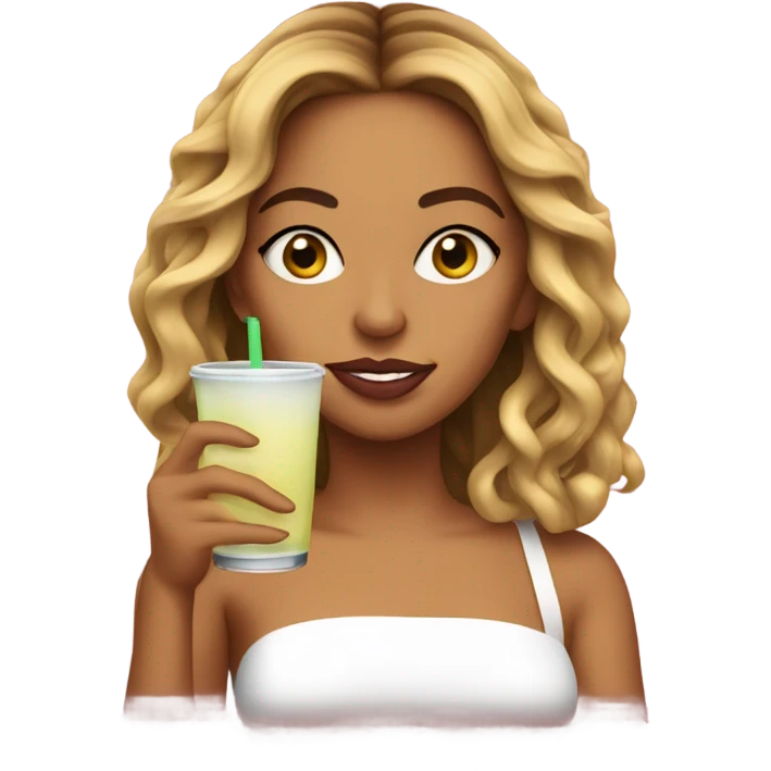 Beyounce drinking emoji