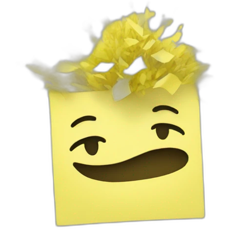a sticky note explosion emoji