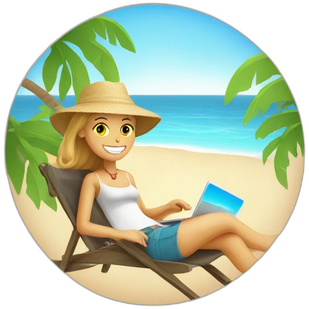 digital-nomad-working-at-beach emoji