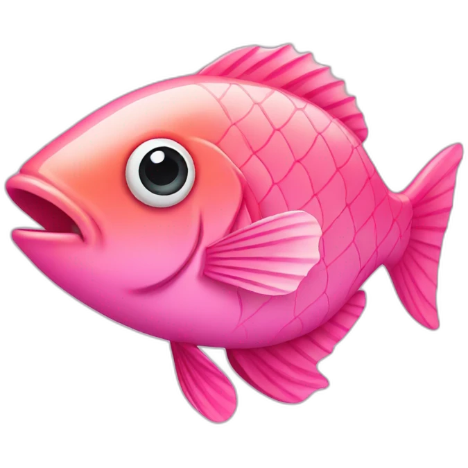 Pink fish emoji