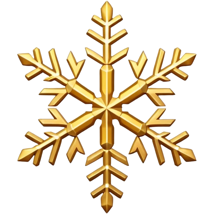 Gold snowflake emoji