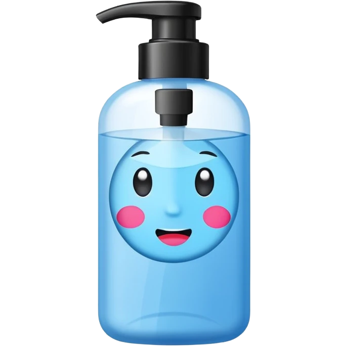 Make up remover bottle with a sticker  emoji