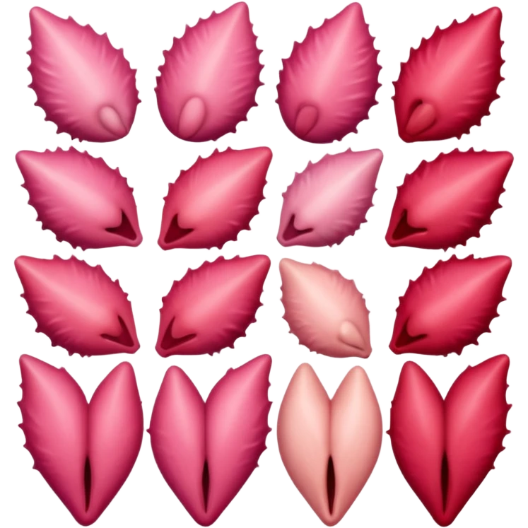 Different color Vulvas women reproductive organs  emoji