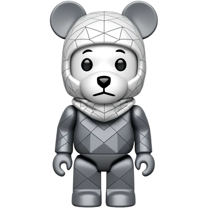 bearbrick bear figure wearing a balaclava mask emoji
