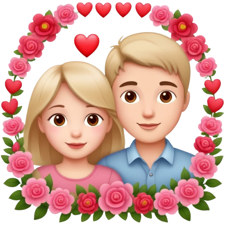 “Happy birthday” banner with hearts and flowers and daughter and son emoji