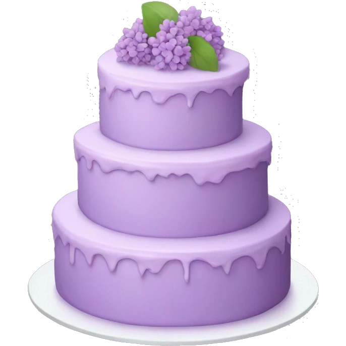 Three tier lilac cake emoji