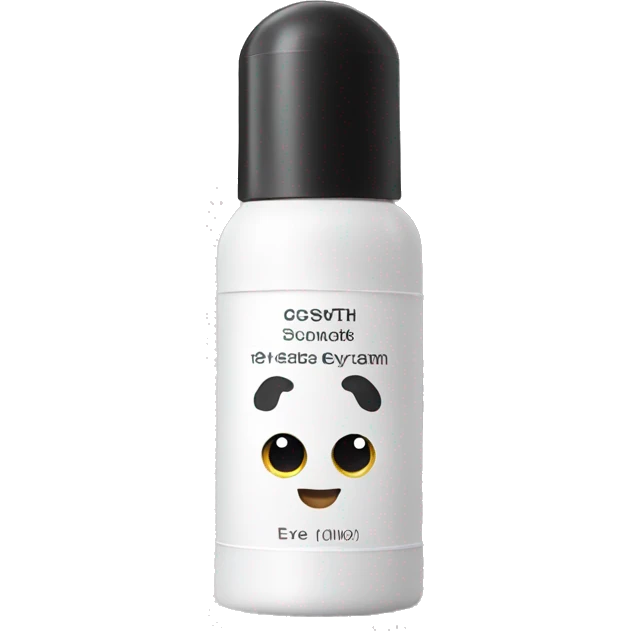 eye cream bottle with label emoji