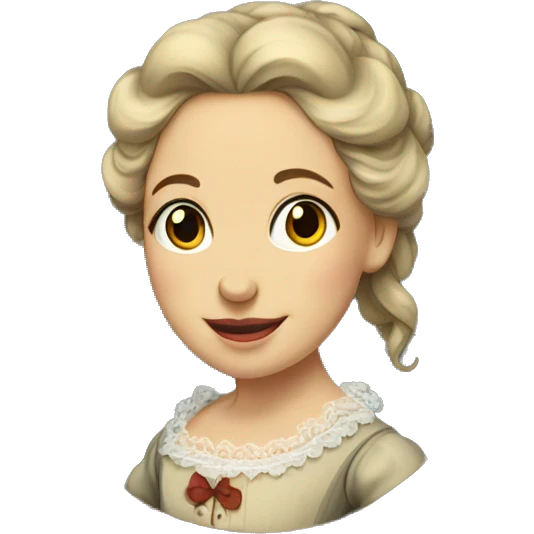 18th century Swiss young lady in dress emoji