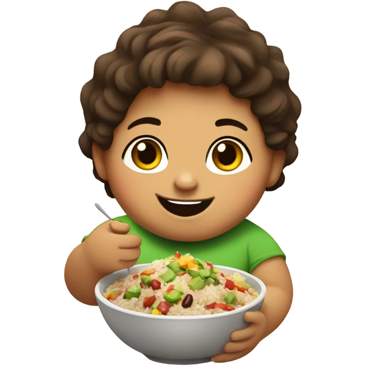 fat kid eating chipotle  emoji