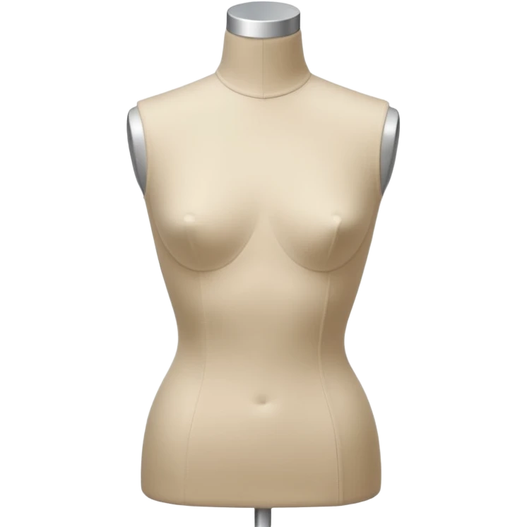 Fashion sample beige fabric mannequin torso emoji