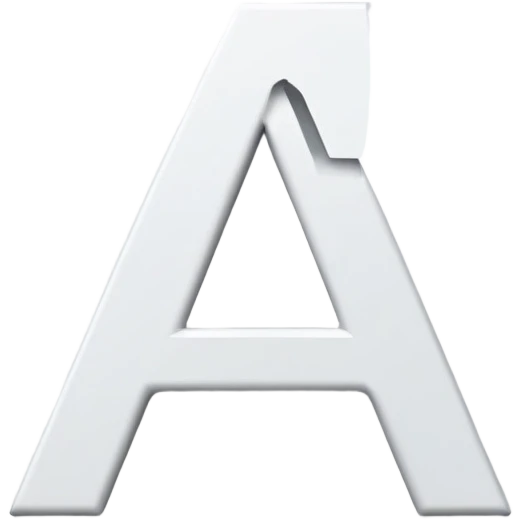 bold capital letter “A” in modern sans-serif typography, centered in a square shape emoji