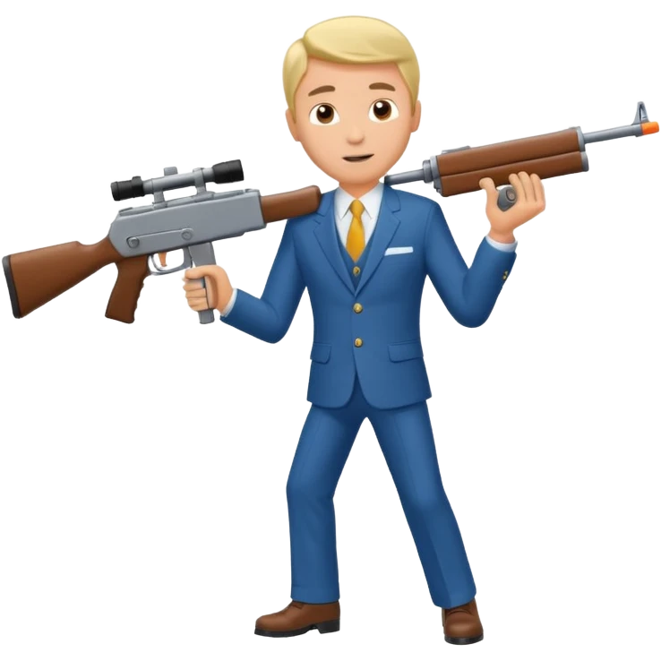Yodeling mountain climber in Switzerland with a machine gun pointing to the right, full body. in the style of your bleeding skull art make him look like the price is right game emoji