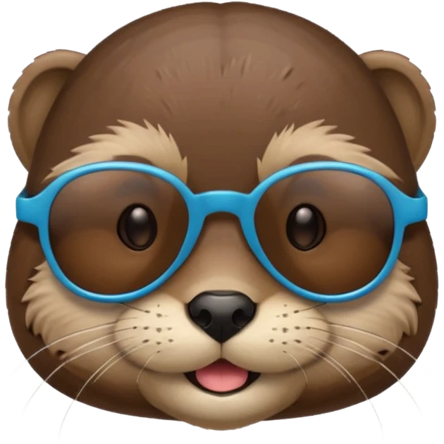 Otter with cool glasses emoji