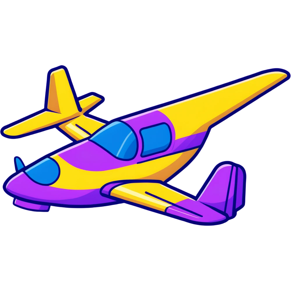 purple airplane emoji