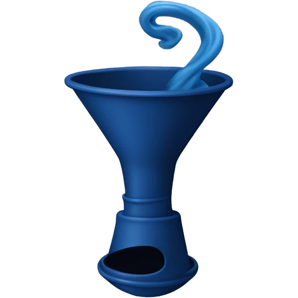 People are being sucked into a dark blue funnel emoji