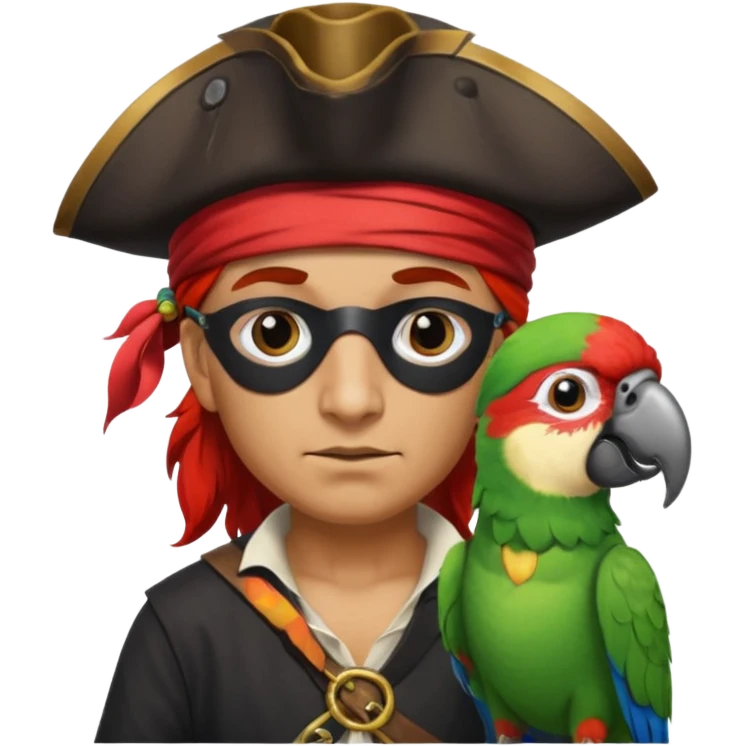 pirate and parrot emoji