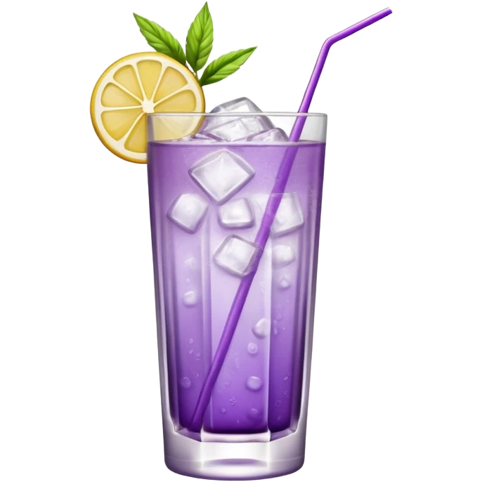 Cocktail light purple with high glass emoji